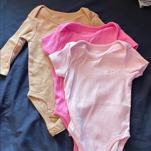 Nike Kids Bodysuit Trio - Pink and Tan